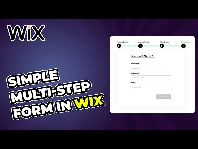 WIX Tutorial | Simple Advance Multi-step Form with Progress Bar using Velo Code | Wix Ideas