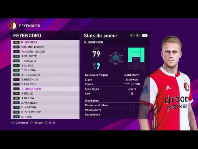 PES 2020  Feyenoord  Player Face Scans after Data Pack 1 0 Update