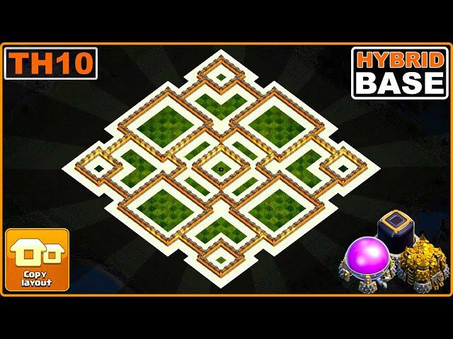 NEW BEST TH10 HYBRID/TROPHY Base 2024!! COC Town Hall 10(TH10) Trophy Base Design - Clash of Clans