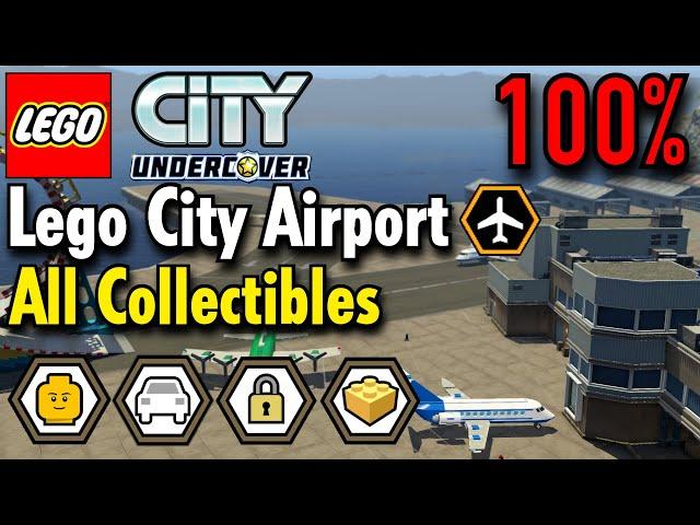 LEGO City Undercover - Lego City Airport 100% Guide (All Collectibles) Free Roam Gameplay