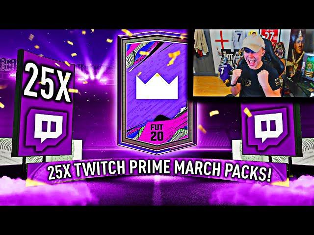 opening 25x Twitch Prime March Packs on FIFA 20…