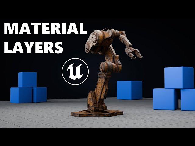 MATERIAL LAYERING SYSTEMS in UE5  (Baked maps in Blender)