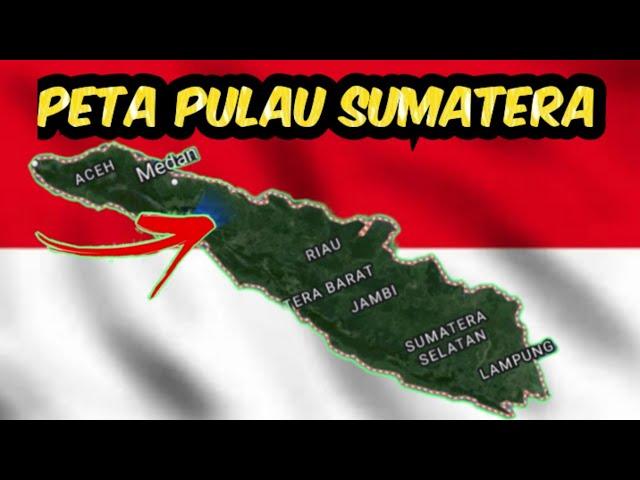 Peta Pulau Sumatera Indonesia.