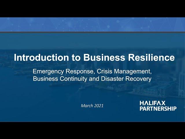 Session #1 – Business Resilience Basics