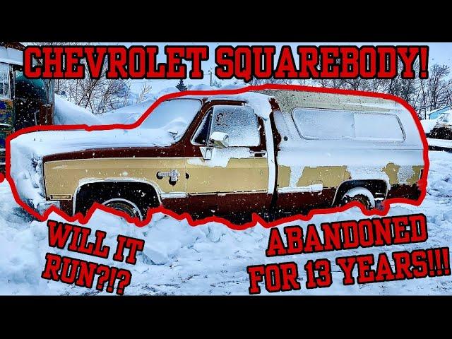 1983 Chevrolet Silverado Loaded with Options! Abandoned for 13 Years! Squarbody Will It Run?!?