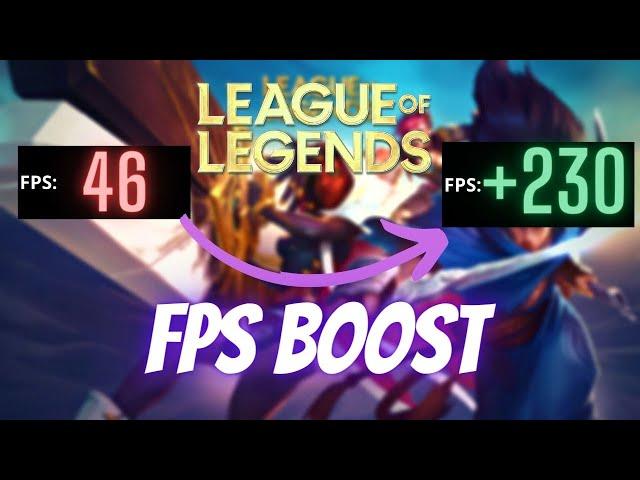 League of Legends; boost fps, fix lag and fix stuttering