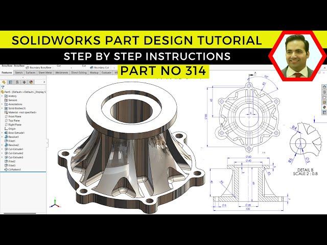 Master SolidWorks Part Design: The Ultimate Step-by-Step Tutorial | Part No 314