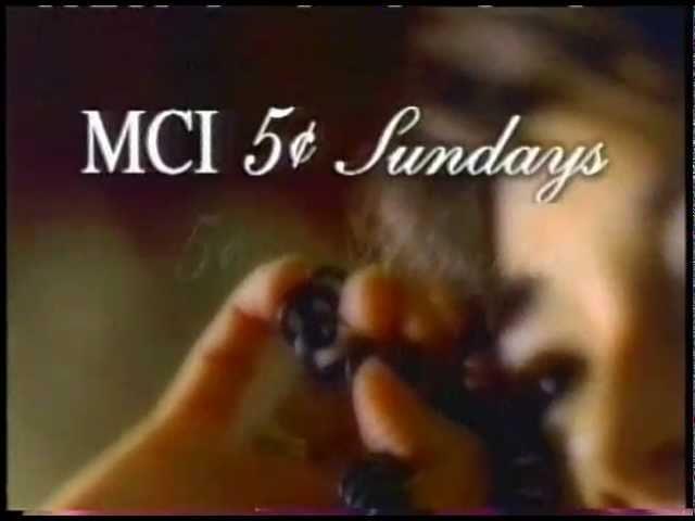 MCI 5¢ Sundays Because (commercial, 1997)