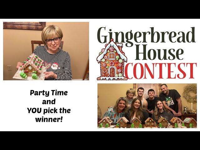 GINGERBREAD HOUSE DECORATING CONTEST and PARTY.  You be the judges!!