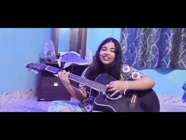 Swapno Nil স্বপ্ন নীল~Poran Jai Jolia Re | Dev Subhashree | Female acoustic guitar cover by Tanisha