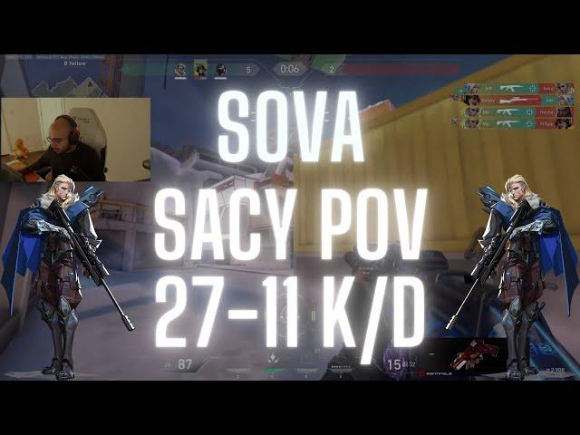 SEN Sacy POV Sova on Icebox 27-11 K/D (VALORANT Pro POV)