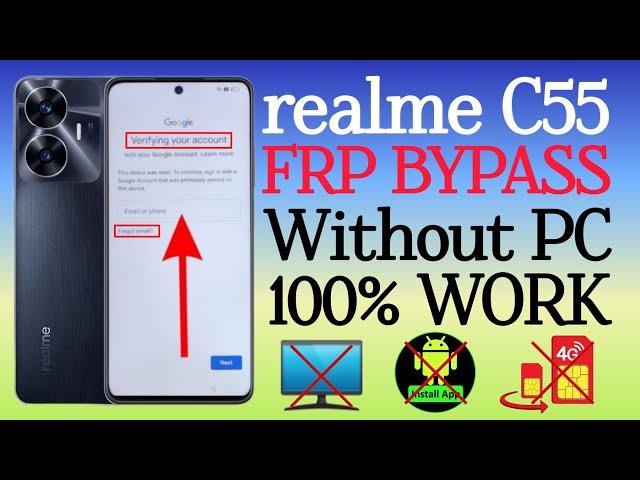 Realme C55 (RMX3710) FRP Bypass Android 13 & 14 | Realme C55 FRP Bypass Without PC 100% WORK