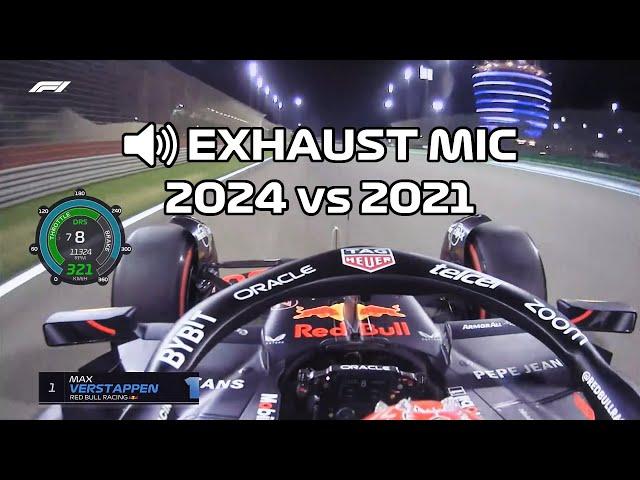 F1 Engine Exhaust Mic Sound 2024 vs 2021