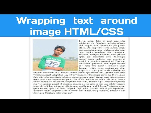 How to wrap text around an image using HTML and CSS || Wrapping text and image in HTML #codeclub