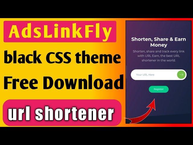 AdsLinkFly Black CSS Theme || URL shortener theme free || hive black theme