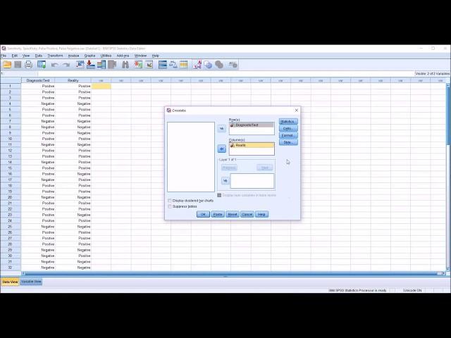 Sensitivity, Specificity, False Positives, and False Negatives in SPSS