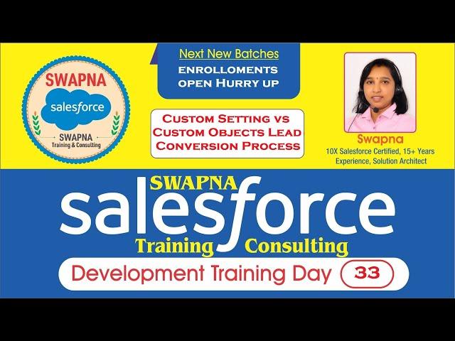 33.Salesforce Development|Custom Setting vs Custom Objects|Lead Conversion Process|Swapna Salesforce