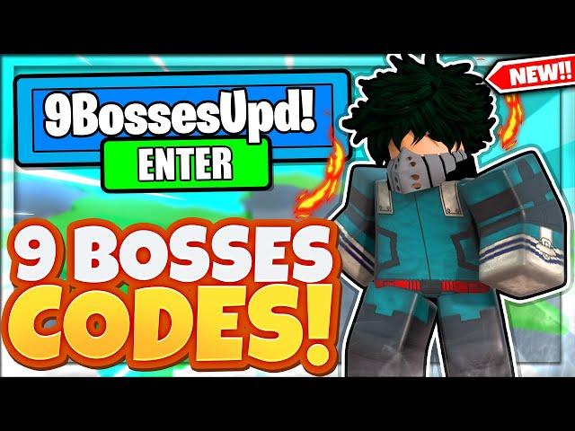 ALL *9 NEW BOSSES* UPDATE CODES In Roblox Anime Clicker Simulator!