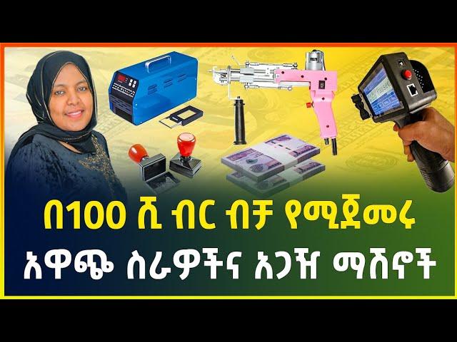 በ100 ሺ ብር ብቻ የሚጀመሩ አዋጭ ስራዎችና አጋዥ ማሽኖች | small business idea | tufting gun | business| gebeya media