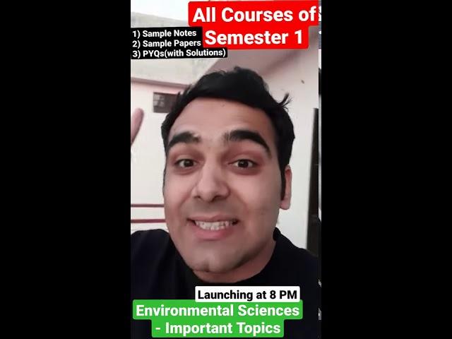 Environmental Sciences Semester 1 Complete Notes| OBE Delhi University Exams | 8 PM Detailed Video