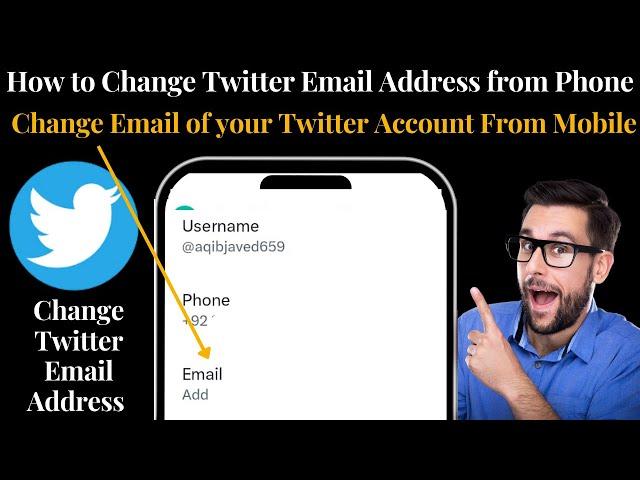How to change email of twitter account from Mobile Phone