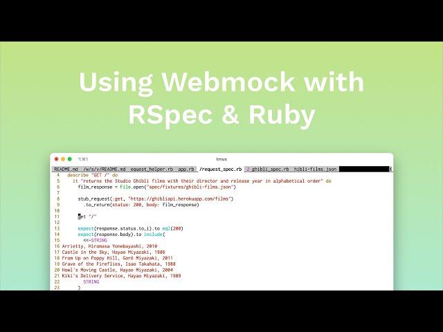 Using Webmock with RSpec to Stub HTTP Requests in Tests