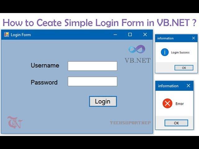 How to Create Simple Login Form in VB.NET Without Connecting to Database?