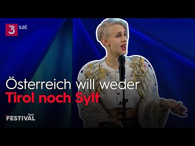 Sylter sind die nächsten Klimaflüchtlinge: Lisa Eckhart über Krieg und Umwelt | 3satFestival