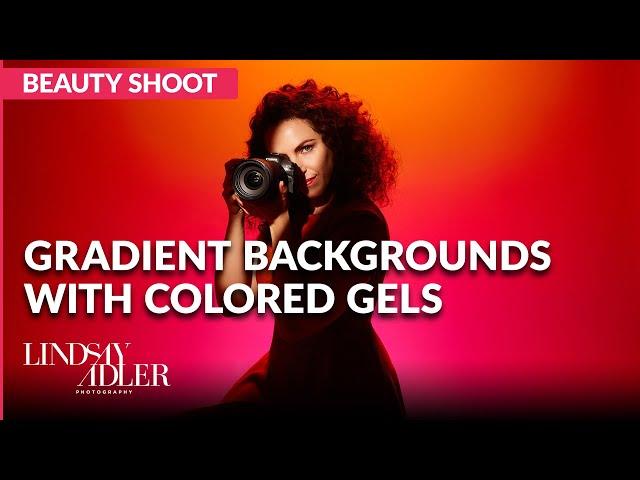 Color Gels Photography: How to Create Gradient Backgrounds | Inside Beauty Photography with Lindsay