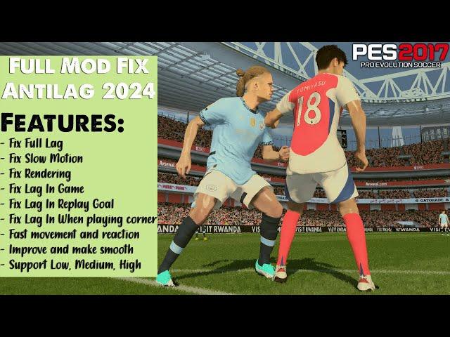 PES 2017 MOD MENGURANGI LAG GAMEPLAY 2024 BY ESLAM