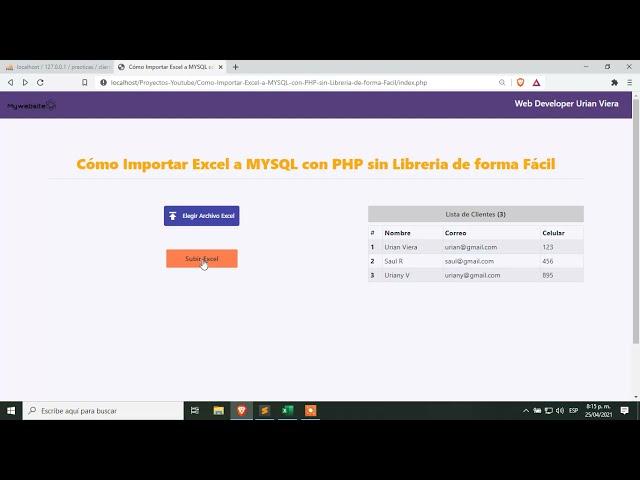 Importando archivos CSV y Excel a MySQL sin librerías con PHP: una manera sencilla y eficiente