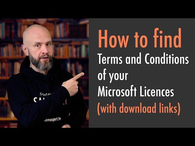 How to find Microsoft Terms and Conditions