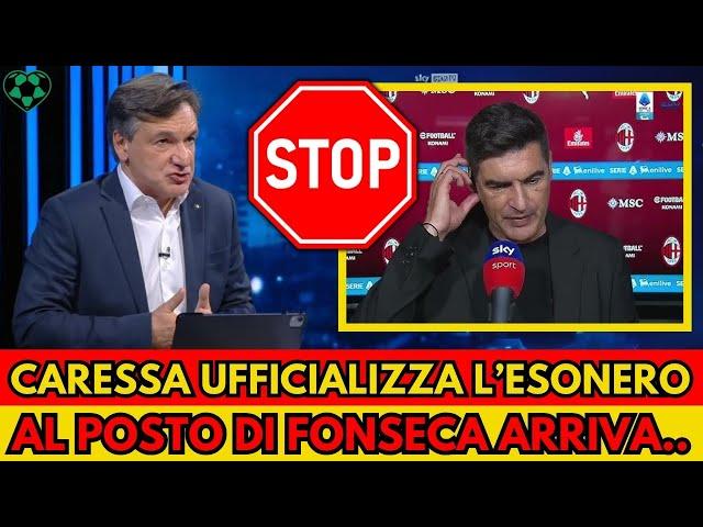 Caressa ufficializza l'esonero di Fonseca: Al suo posto scelto Conceicao! Milan Roma 1-1