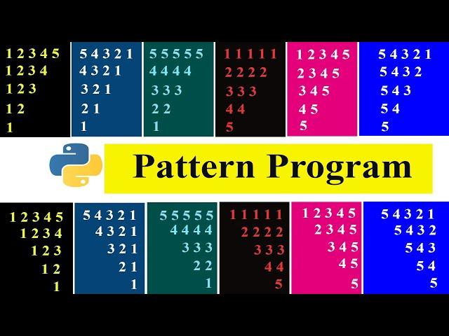 Number Pattern | Part 3 | Python Pattern Programs