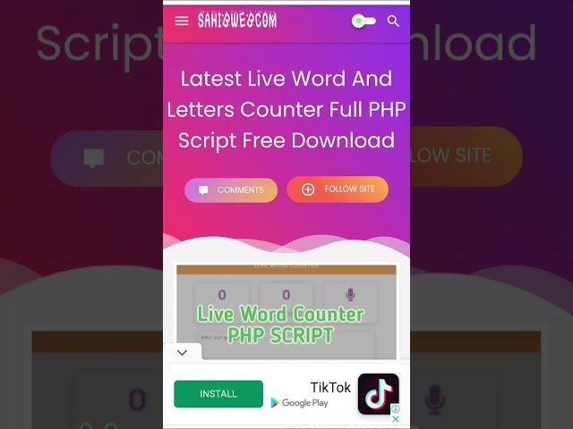 Latest Word Counter Premium Full PHP Script || Latest Letter Counter Script Free Download || #Shorts