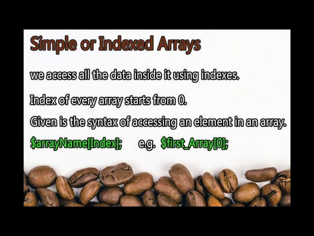 Arrays in PHP and difference between indexed and associative arrays for beginners