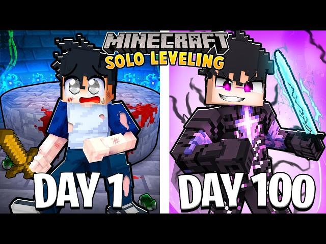 I Survived 100 Days in SOLO LEVELING Minecraft