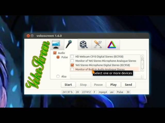 VokoScreen GUI Screencaster for Linux