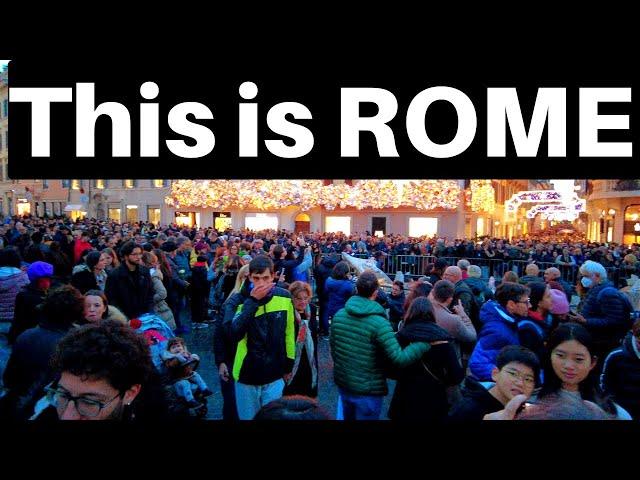 Rome Italy, This is what Rome looks like in December 2023. Rome Trevi fountain walking tour