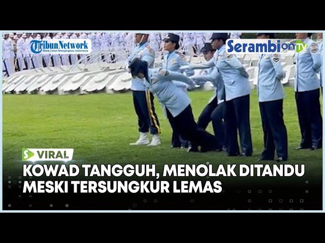 Seorang Kowad dalam Barisan Upacara HUT RI 77 Tersungkur Lemas, Menolak Ditandu Hingga Akhir Upacara