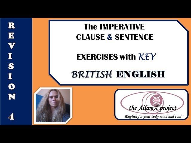 Cambridge exams/IELTS/Clause & Sentence/Imperative/ Exercises/ESL