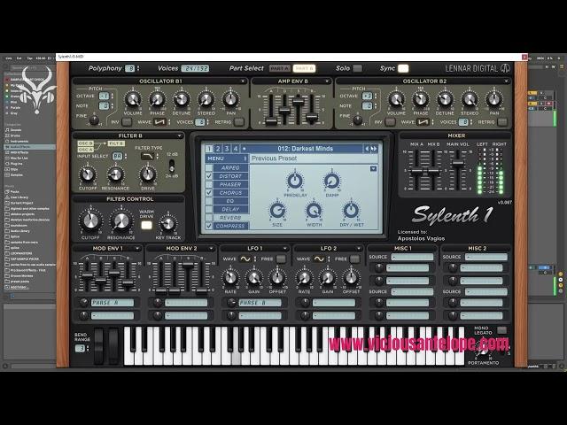 Free Sylenth Presets - Pure - Vicious Antelope presets walkthrough