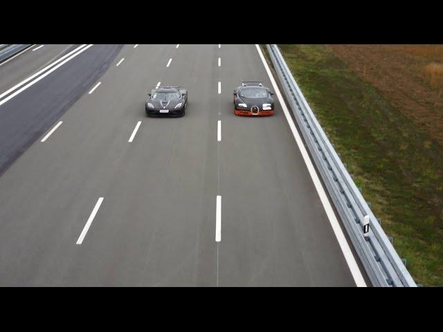 [50p]GTBOARD.com warmup flyby Bugatti Veyron 16.4 Grand Sport Vitesse and Koenigsegg Agera R October