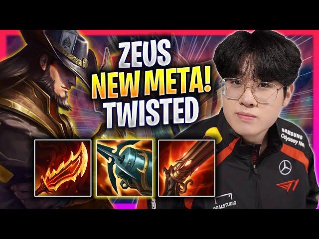 ZEUS WITH THE NEW META TWISTED FATE TOP! - T1 Zeus Plays Twisted Fate TOP vs Gwen! | Season 2024