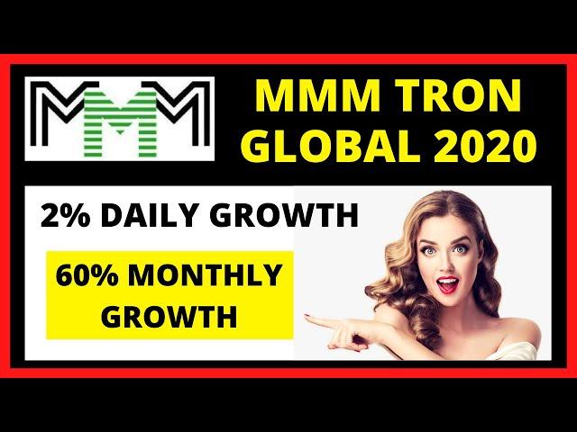 MMM Tron Global 2020 | MMM Tron Plan | Daily 2% Profit | Monthly 60% Growth | MMM