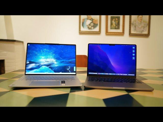 Lenovo Yoga Slim 7 Pro X vs Macbook Pro 14 - Hands on Comparison