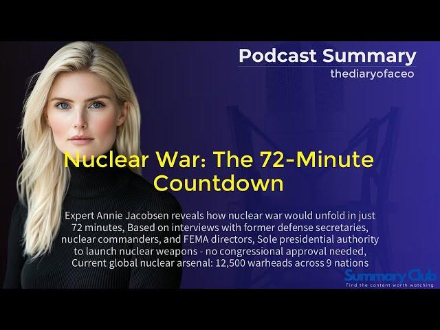 Nuclear War Expert: 72 Minutes To Wipe Out 60% Of Humans, In The Hands Of 1 Person! - Annie...