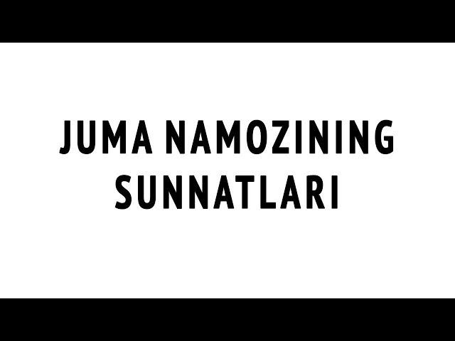 Savol-javob: "Juma namozining sunnatlari haqida" (Shayx Sodiq Samarqandiy)