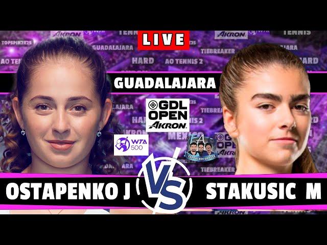 LIVE: OSTAPENKO J VS STAKUSIC M • GDL OPEN 2024 #groupstage #final  #tennis #gdlopen