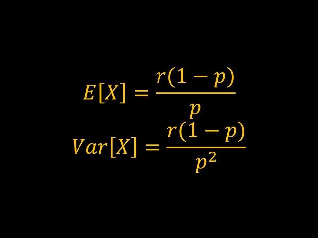 Mean and Variance of the Negative Binomial Distribution